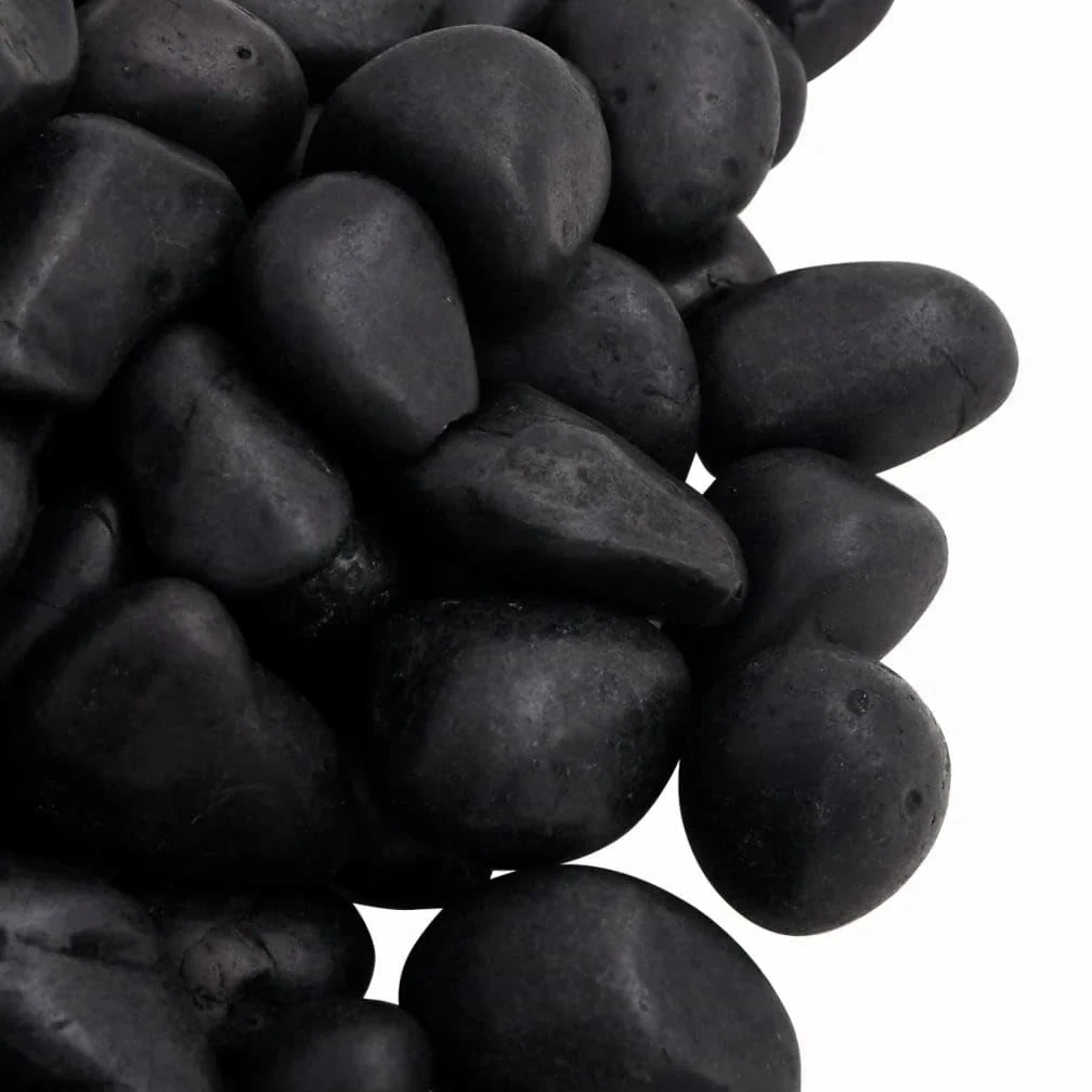 Piedras pulidas negras 10 kg 2 – 5 cm para decoración de acuario, acuario, cuenca, accesorios de terrario, bagre, camarón, reptil, decoración natural