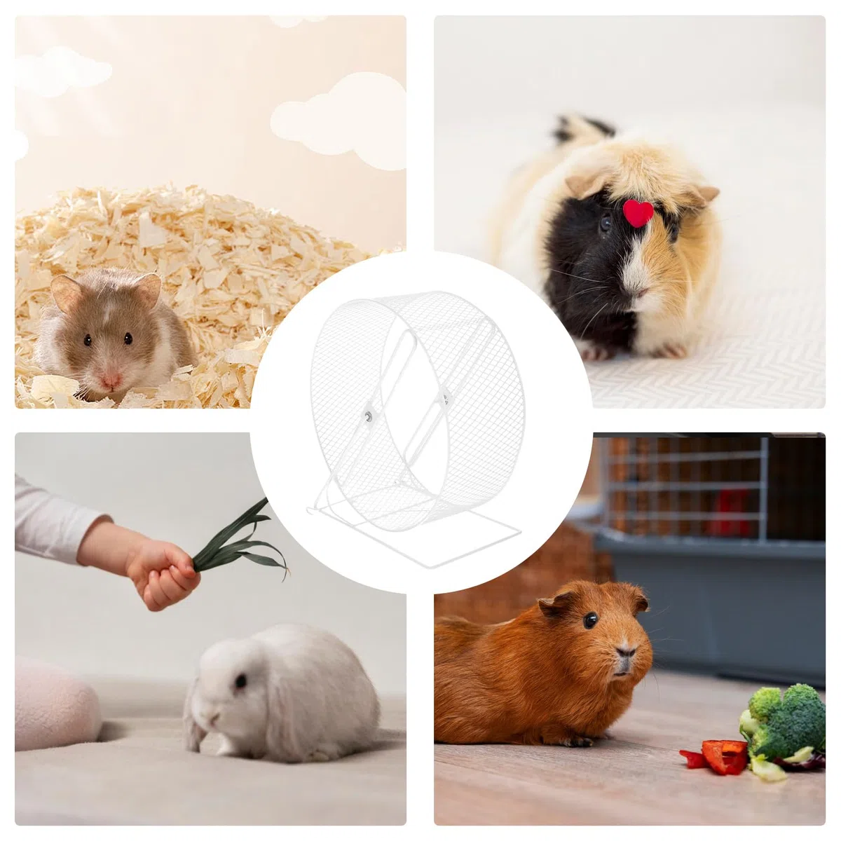 Rueda de Chinchilla, rueda pequeña de hámster - Ruedas de ejercicio para | animales pequeños, accesorios de jaula para hámster, juguetes divertidos para silencioso para ratón, jerbos, hámsters
