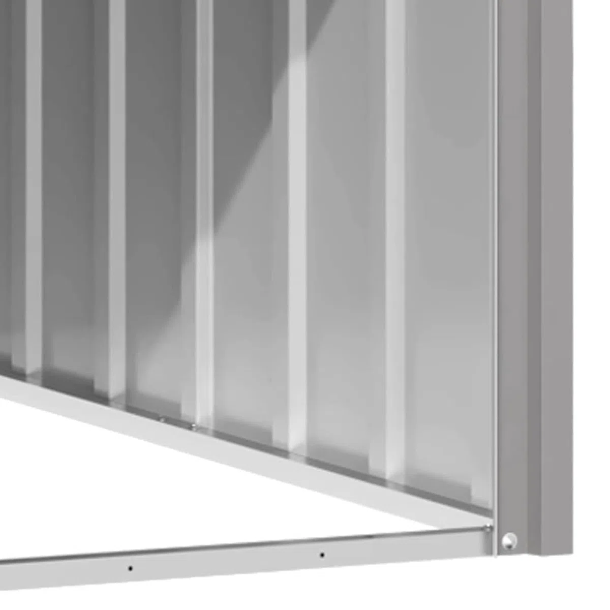 IKAYAA Caseta para Exteriores Grande, Caseta para Perros Acero Galvanizado 116.5 x 103 x 81.5 cm Gris