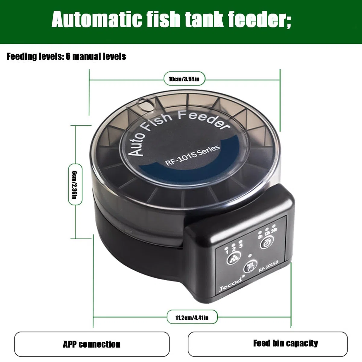 Comedero automático para acuario, hermético