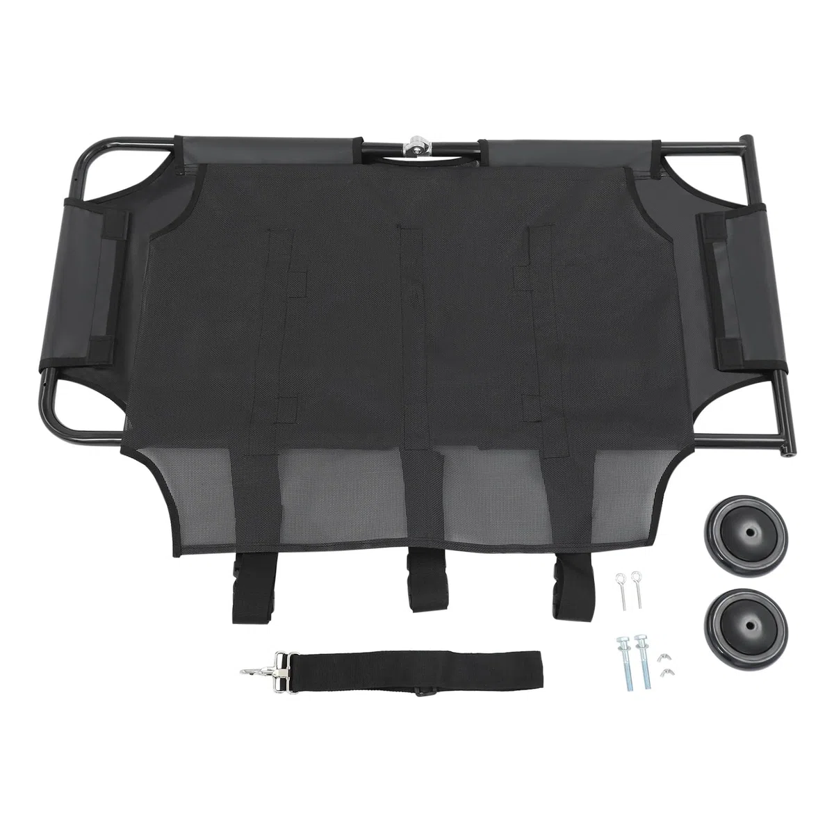 Transportín plegable para perros de hasta 120 kg, 115 x 56 x 13 cm, con ruedas silenciosas, arnés de emergencia plegable para emergencias, viajes, perros grandes