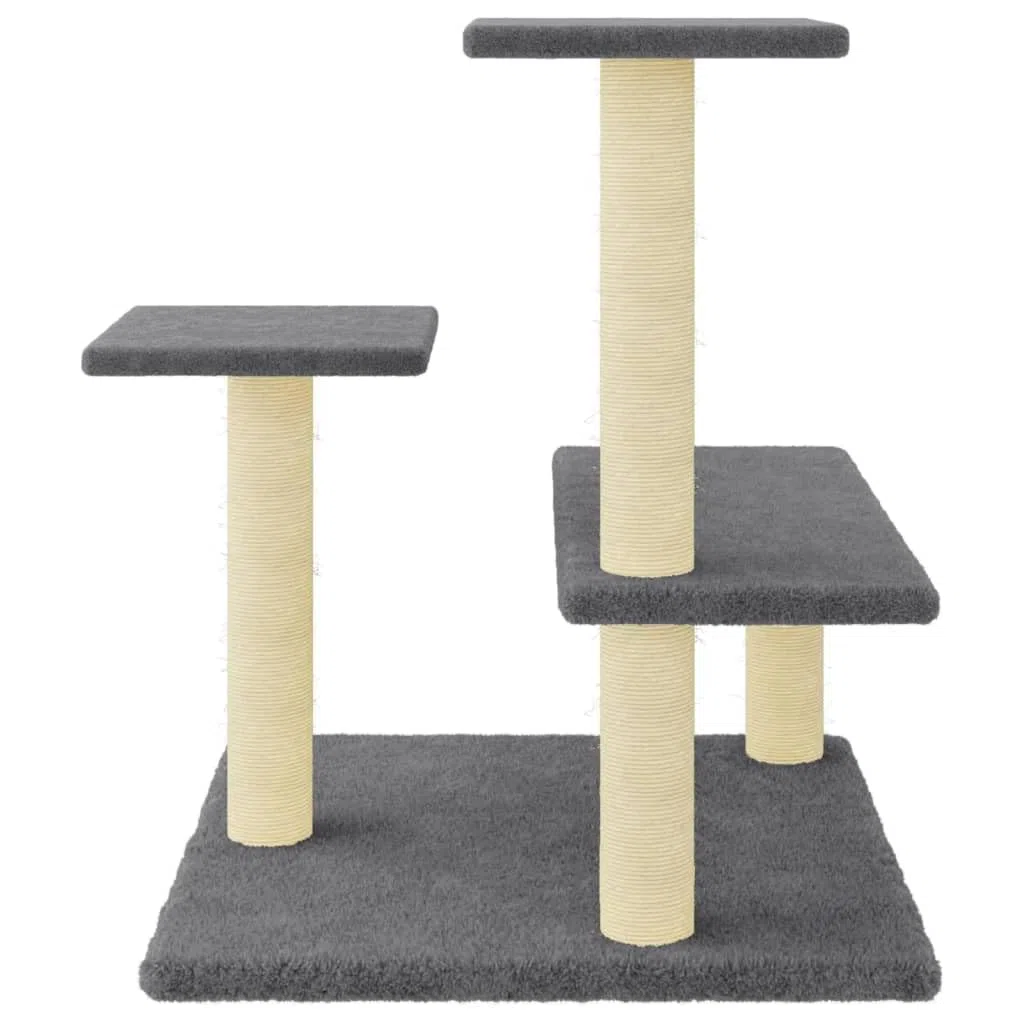 Rascador para Gatos con Postes de sisal Gris Oscuro 61 cm, ZEYUAN Rascador Gato, Arbol Rascador para Gatos, Gatos Accesorios, Torre Gatos, Arranhador para Gatos, Casa para Gatos
