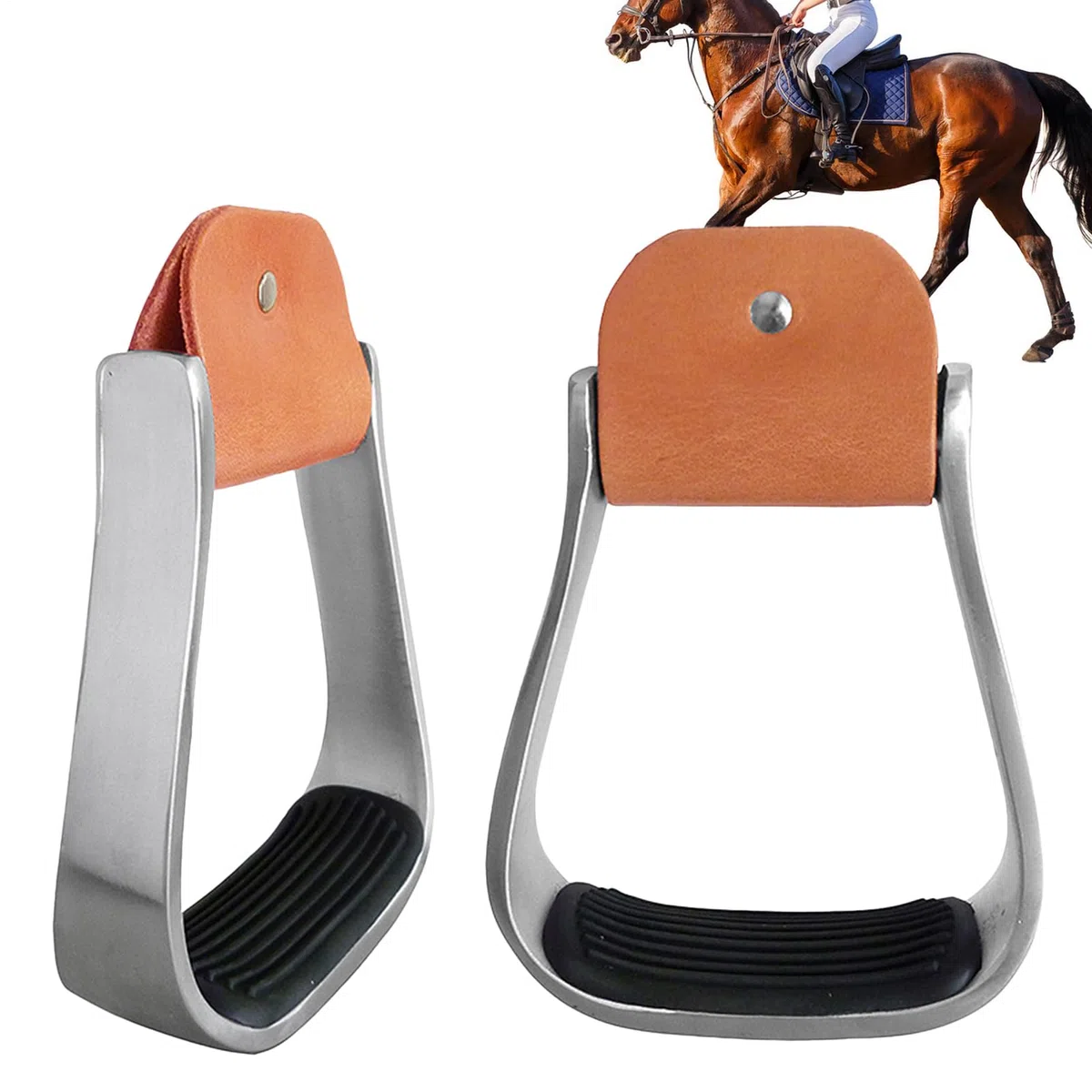 Estribos de Estilo Western Equipo de Aluminio con Amortiguación