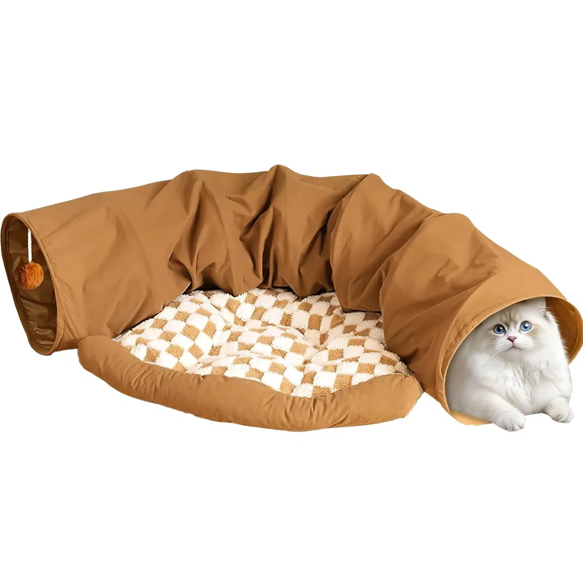 Túneles y Tubos de Gatos Casa Cueva Lavable Gruesa para Juego Y Ejercicio