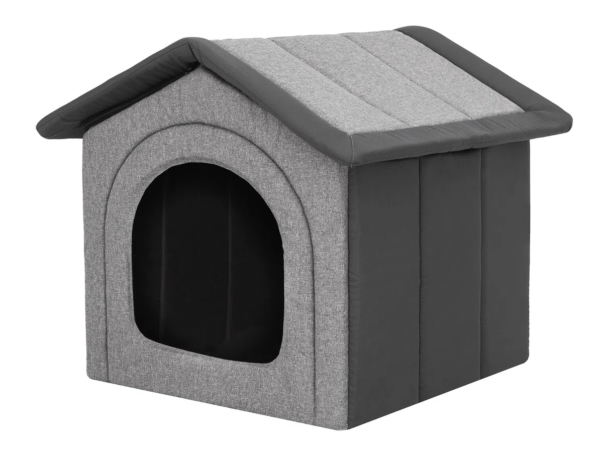 Caseta para mascotas, esquina para perros, caseta para mascotas, zona de descanso, caseta para mascotas, caseta para mascotas, caseta R2: 38 x 44 cm, piedras ecológicas de grafito + grafito Oxford