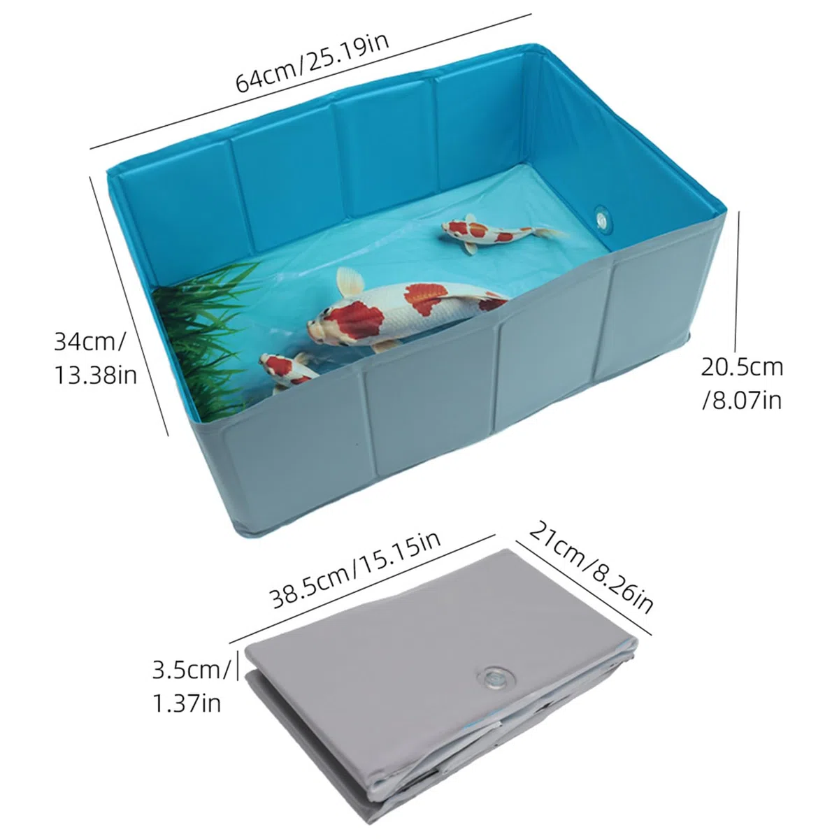 Piscina Para Mascotas Piscina de Vadeo Plegable de PVC Cuadrada para Perros | Bañera Portátil para Mascotas Cachorros para Casa Jardín Exterior Césped Camping Patio