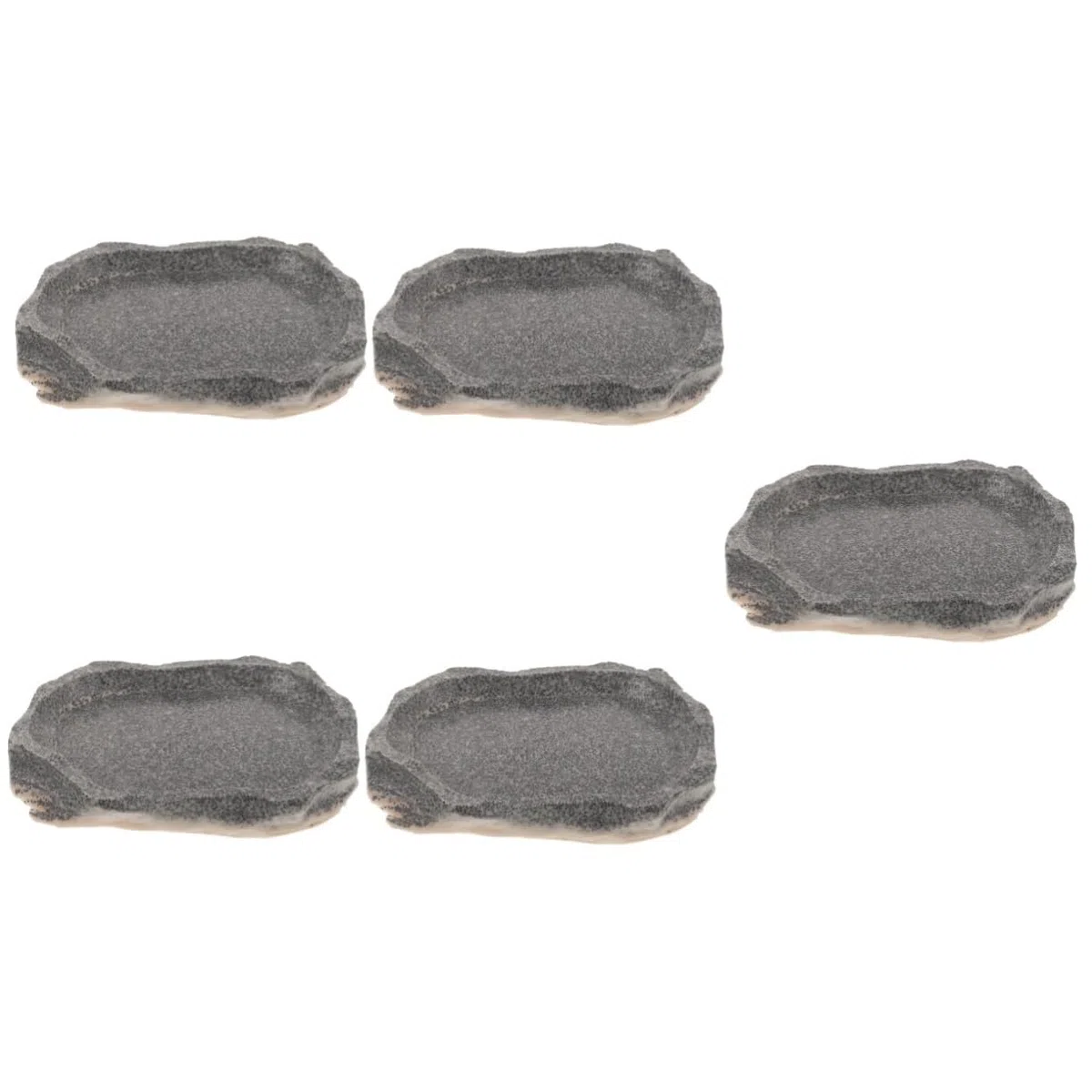 Yardwe 5 Uds Cuenco para Mascotas Cuenco De Agua para Reptiles Plato De Agua para Tortuga Plato para Gusanos De Reptil Cuenco De Alimentación para Terrario Plato De Alimentación