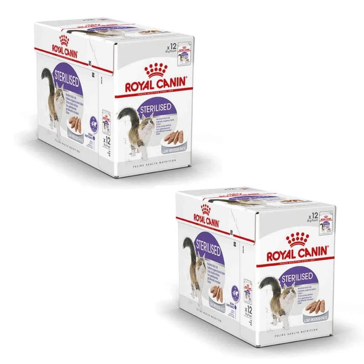 Royal Canin Sterilised Mousse | Paquete Doble | 2 x 12 x 85 g | Alimento Completo para Gatos Adultos | Comida húmeda Especialmente desarrollada para Gatos esterilizados a Partir de los 12 Meses