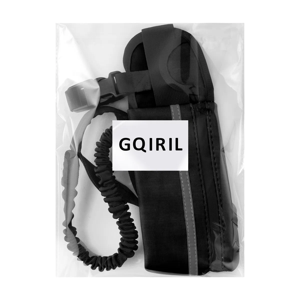Correa para perro manos libres, correas para correr con bolsa con cremallera, cinturón reflectante ajustable, elástico retráctil de doble asa para perros pequeños, medianos y grandes, para