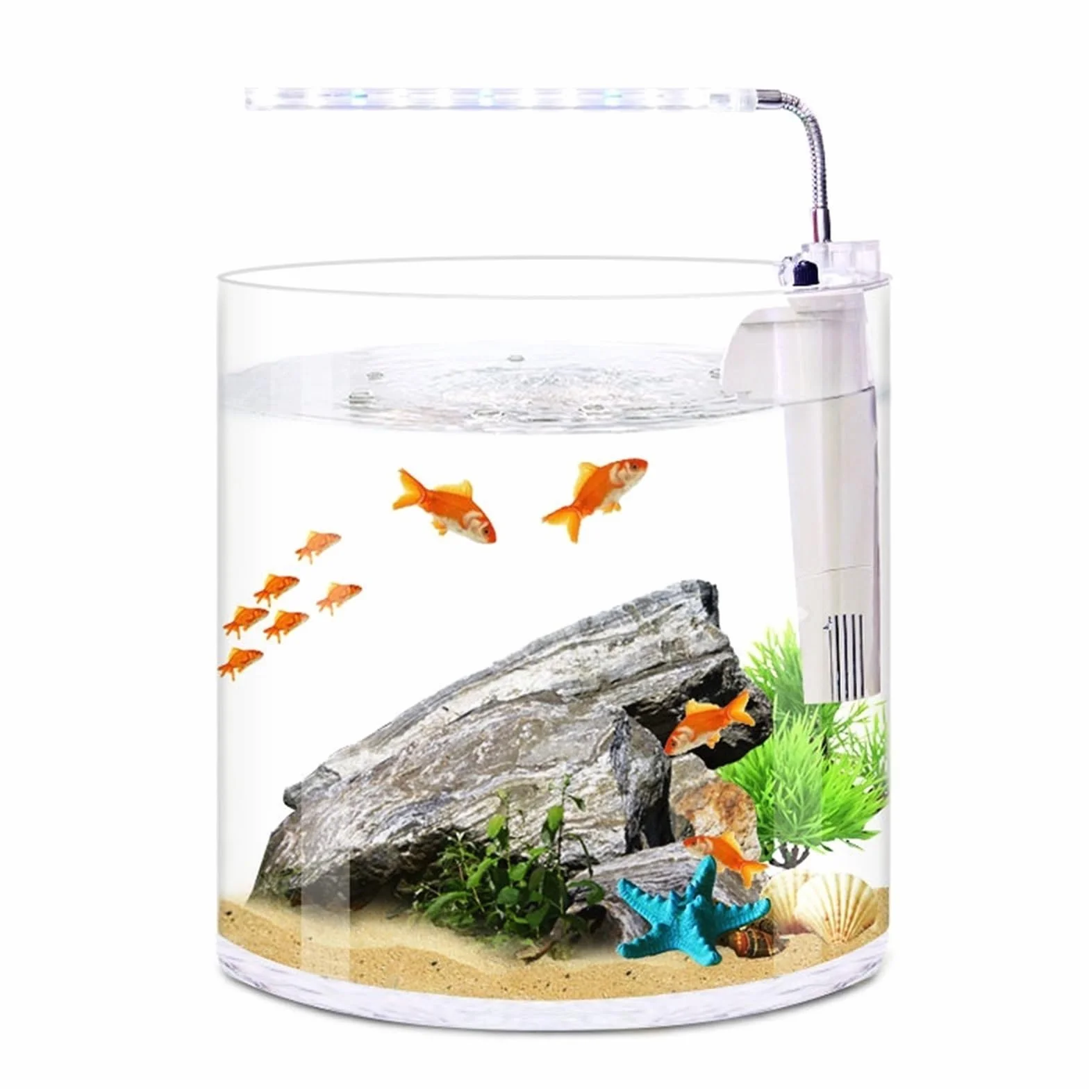 Pecera Pecera Pequeña Escritorio Cuadrado Acuario Ecológico Micro Paisaje Habitación De Invitados Oficina Pequeños Adornos Taza De Té Vidrio Paisaje Rejilla Pecera Acuario(Pequeño)