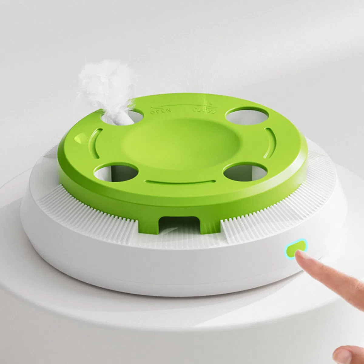 Plato Giratorio eléctrico para Gatos, Divertido Juguete Interactivo para Aumentar la vitalidad del Gato, Juguete Giratorio para Ejercicio físico de Mascotas