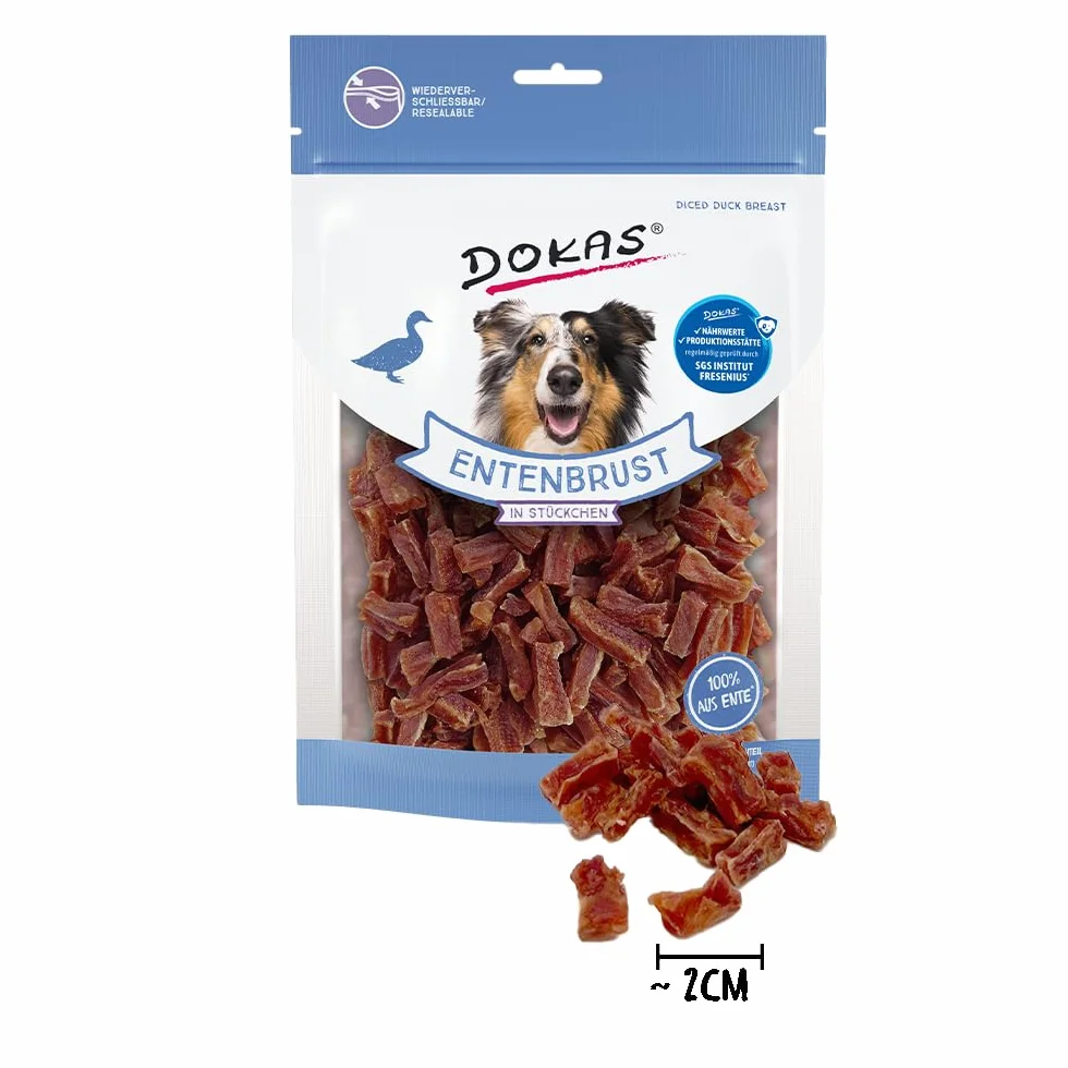 DOKAS Snack Premium sin Gluten en práctico tamaño para Perros – Ideal para Entrenamiento 9 x 200gr