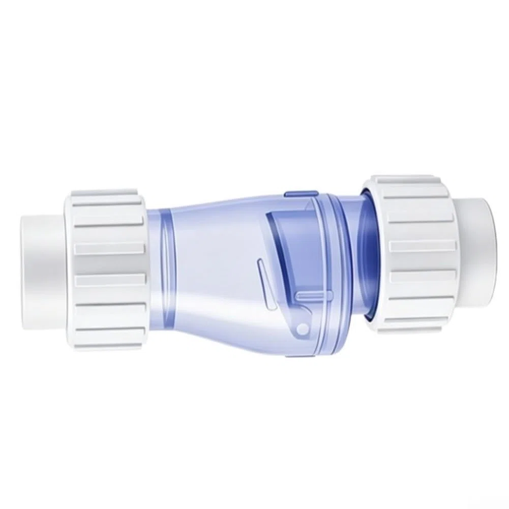 Válvula de retención transparente para piscina y estanque de peces, pieza de repuesto de válvula de retención antirretorno para piscinas, estanques de peces y spas, blanca (2 pulgadas)