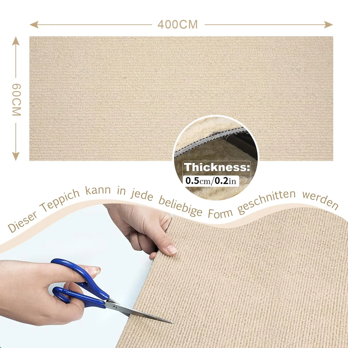 Alfombrilla protectora autoadhesiva contra arañazos para sofá y pared, 60 x 400 cm, protección antiarañazos, sofá y gatos, protección recortable contra arañazos de gatos, DIY garras, alfombra para