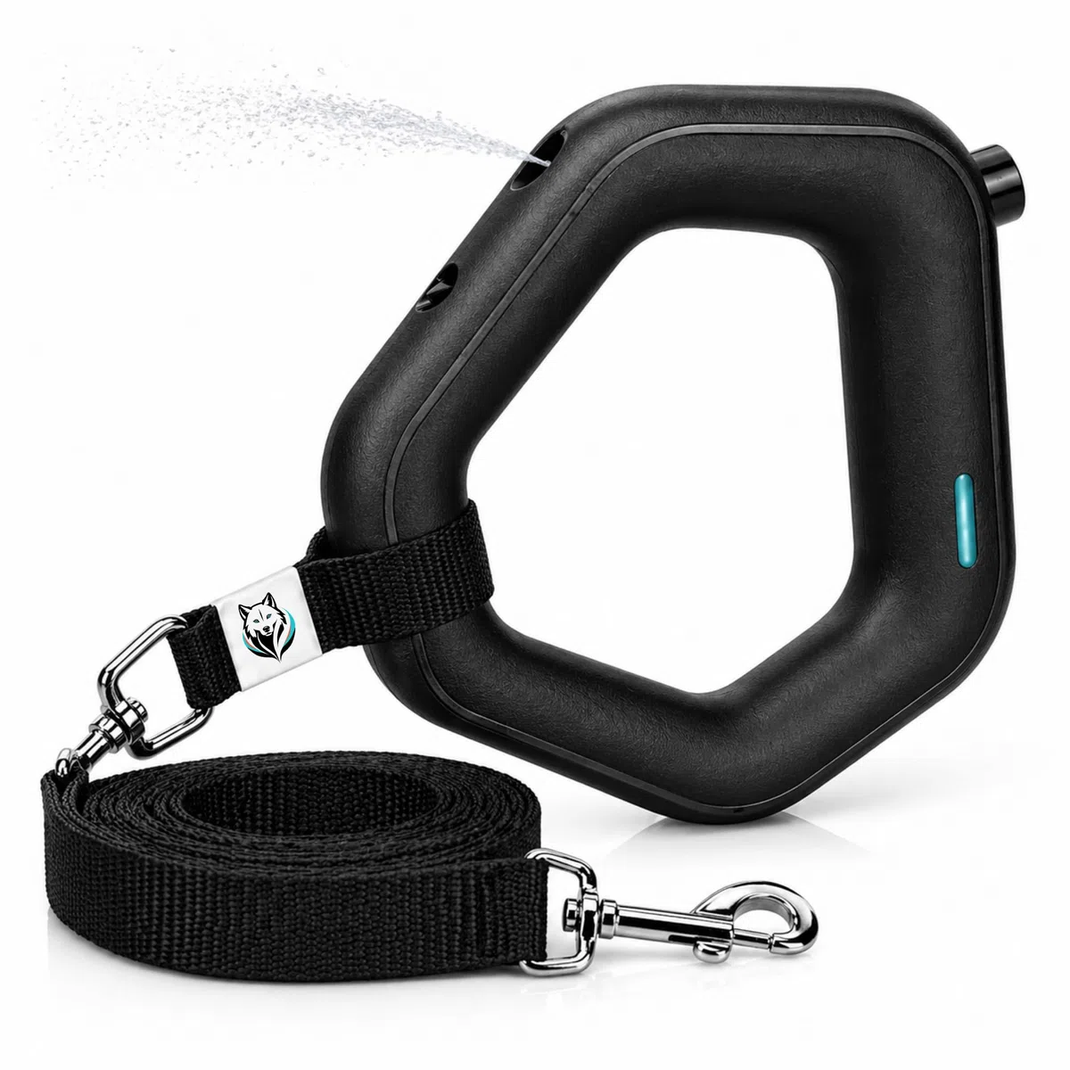 Correa para perros con pulverizador integrado iLeash – Depósito de agua de 85 ml, cuerda de 1 m incluida, para limpiar orina y orinar perro de paseo, antiolores, higiene urbana, sin botellas