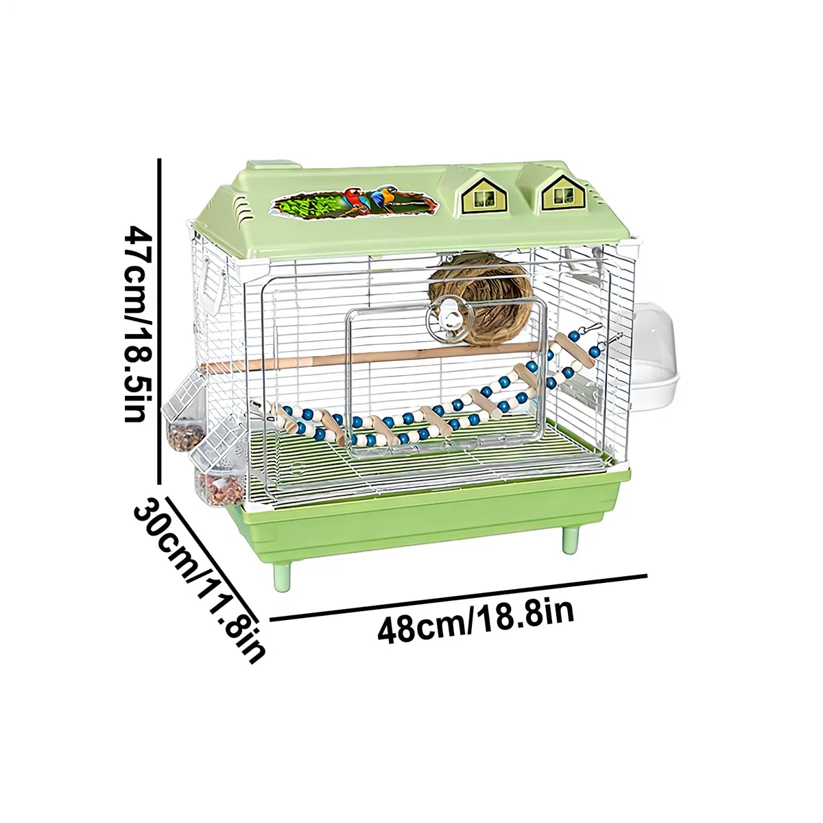 Jaula de viaje para pájaros: recinto de transporte para pájaros, alojamiento de aves de compañía, refugio para el vuelo de mascotas, espacio para mantener loros | Jaula de viaje, movimiento sin estrés