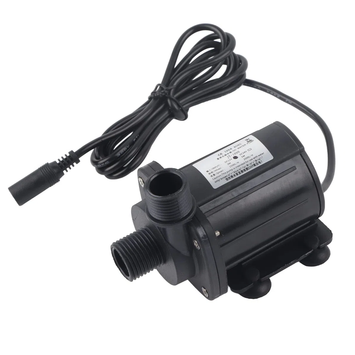 Bomba de Agua Sumergible 12V CC 5M Bomba de Cabeza Sin Escobillas y Bajo Ruido para Acuario Estanque Pecera Circulación Calefacción -40℃ a 100℃