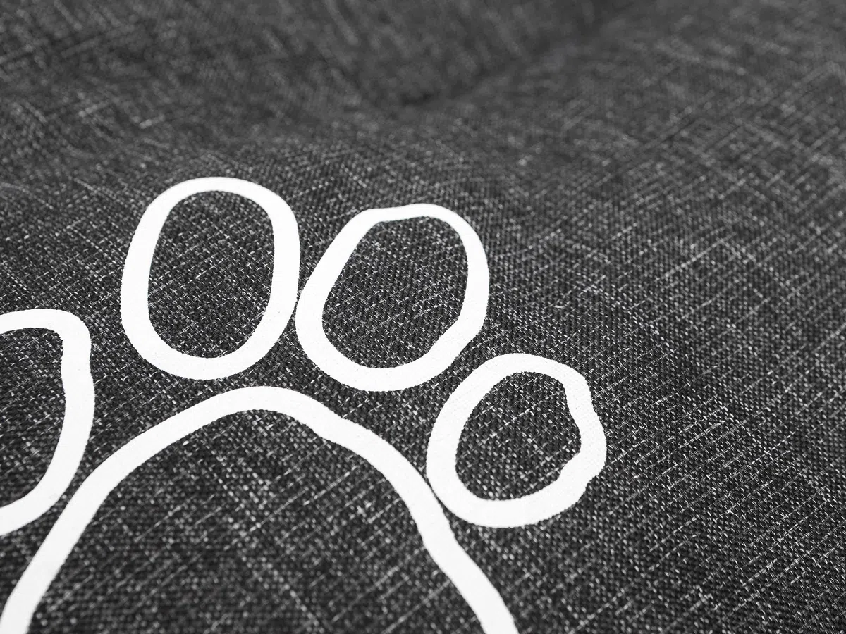 Cama para perros, sofá para perros, cojín para perros, sofá, colchón, cama, cama para animales, suave, cojín R3, 115 x 80 cm, color negro con piedras ecológicas