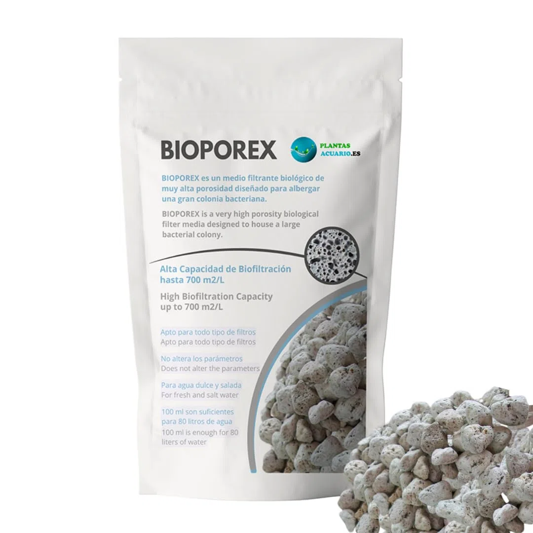 Material Filtrante BioPorex Plantasacuario – Mayor Superficie Que los Canutillos Tradicionales – Alta Porosidad para Filtros de Acuario – Mejora Biologíca y Calidad del Agua – 5 litros
