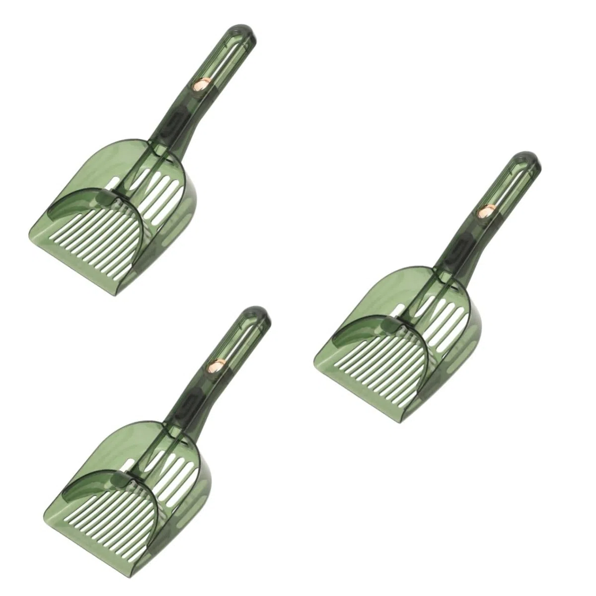 Kisangel 3 Piezas Pala para Arena para Gatos Pala para excrementos Pala de Arena para Mascotas Pala de Arena Fina Pala para Gatos Basura Pala de Arena para Gatos Reutilizable plastico abs