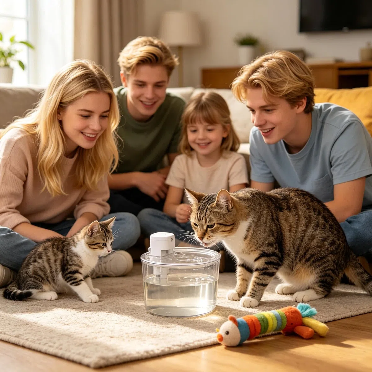 Fuentes de Agua para Gatos Bebedero Automático Recargable de Agua de 3L con | Fuente Agua De Perros Cachorros Perros y Animales Interiores Escritorio Mesa Beber Agua