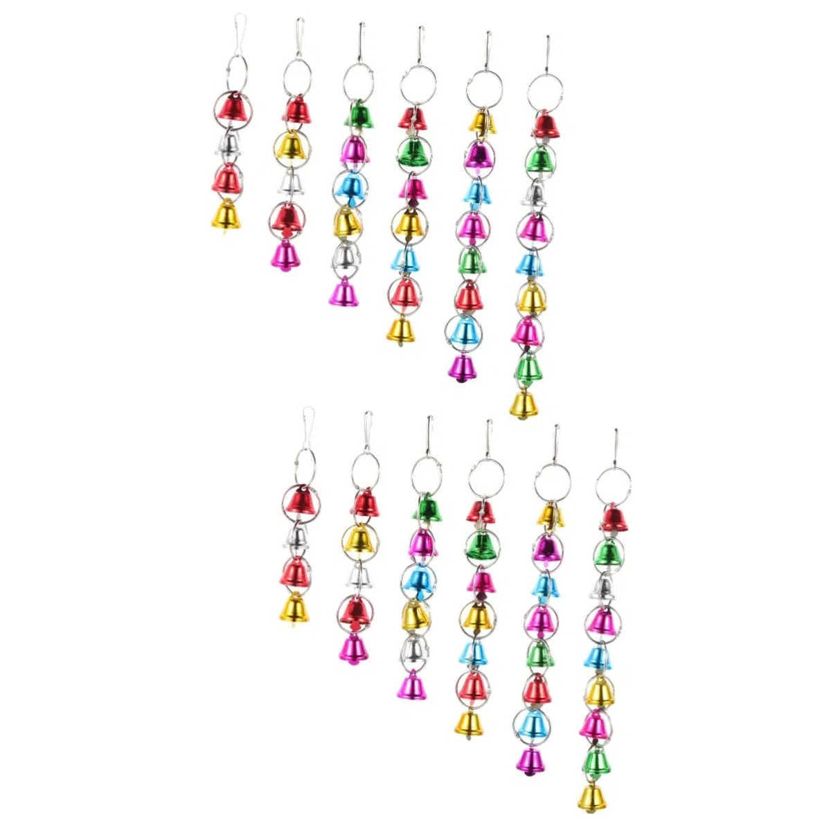 POPETPOP 12piezas Juguete para Aves De Campanillas Accesorios para Jaula De Periquitos y Cacatúas Juguete De Masticar y Diversión para Aves Material Resistente y Seguro