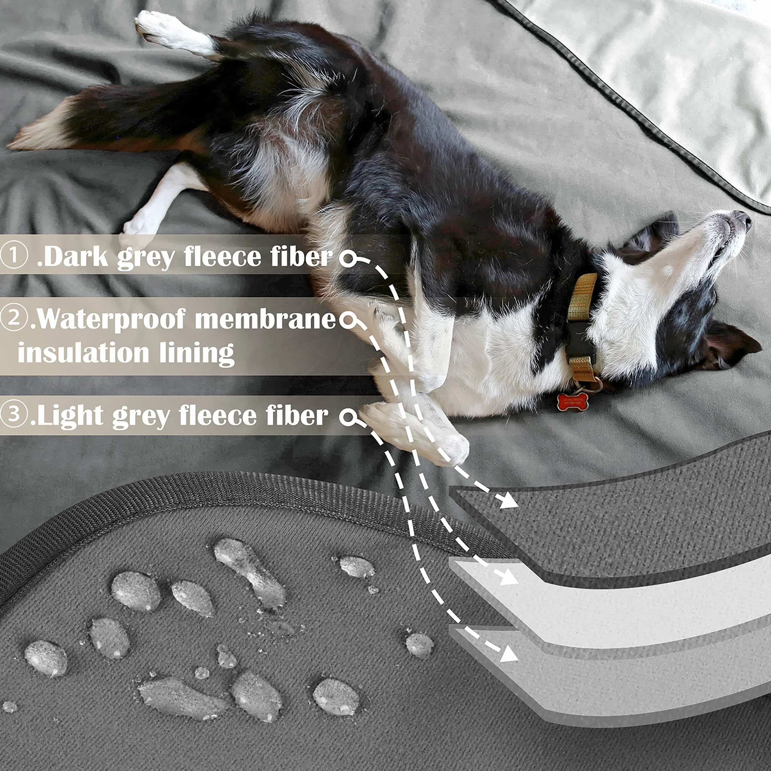 Catalonia Classy Manta impermeable para cama, manta impermeable para sofá, manta para perros para viajes al aire libre en interiores, manta térmica para mascotas, mantas para perros, lavable (reina