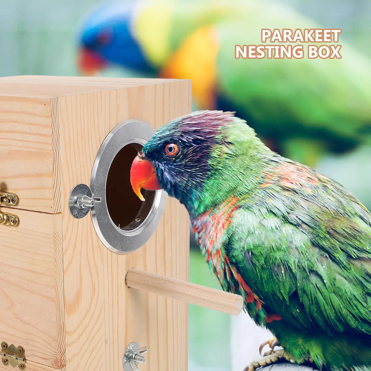 MAGICLULU Nido para Periquitos Caja de Cría de Aves de Madera para Jardín