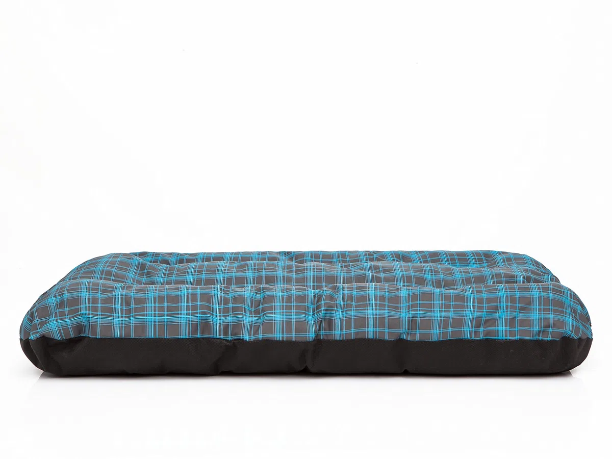 PillowPrim Colchón para perros, sofá para perros, cojín para perros, colchón para perros, cama para mascotas, cama suave, cojín R1-90 x 60 cm, grafito a cuadros