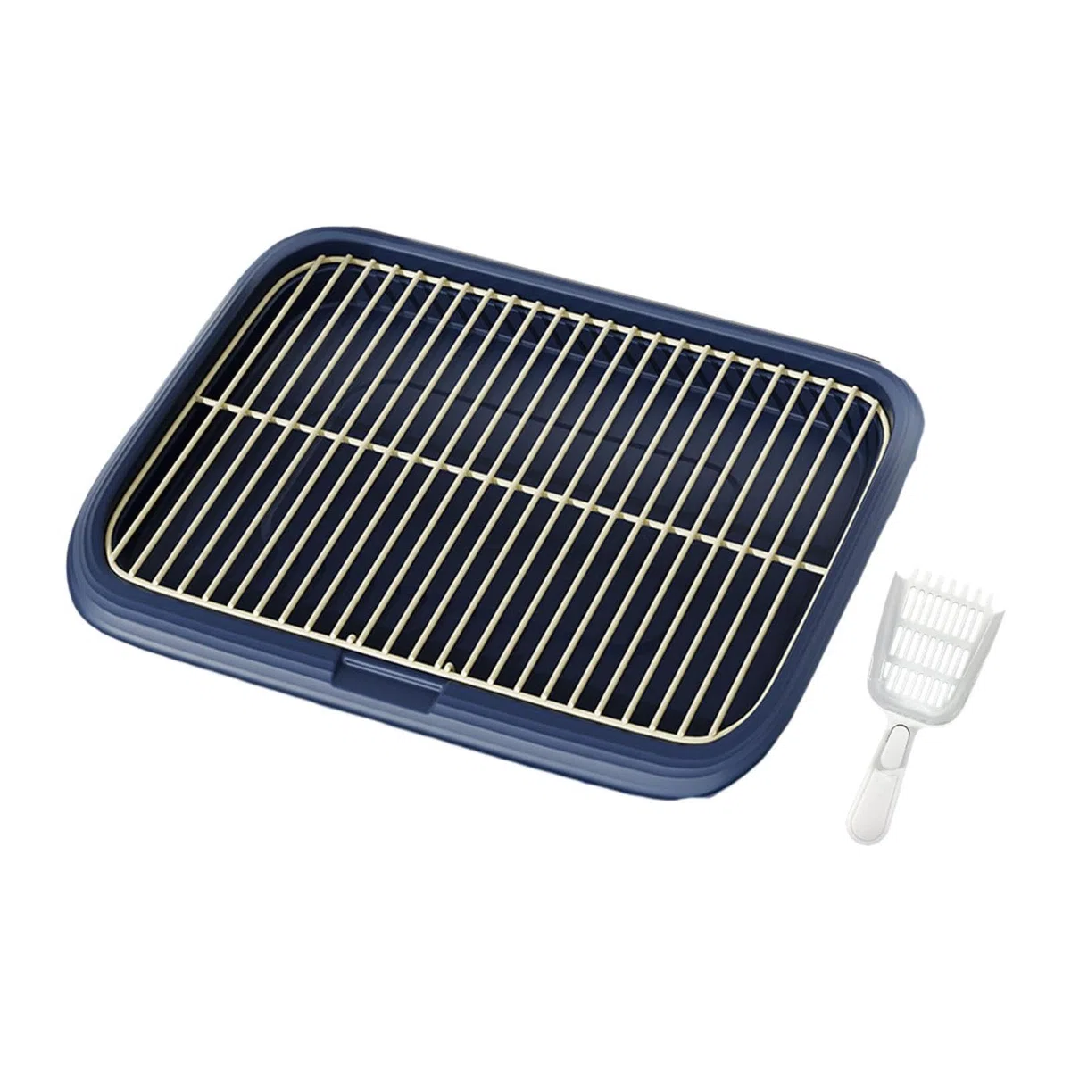 Bandeja para IR al baño para Perros con, Azul Oscuro, SG | que proporciona estabilidad para el entrenamiento de cachorros en interiores y exteriores. Bandeja de entrenamiento para ir