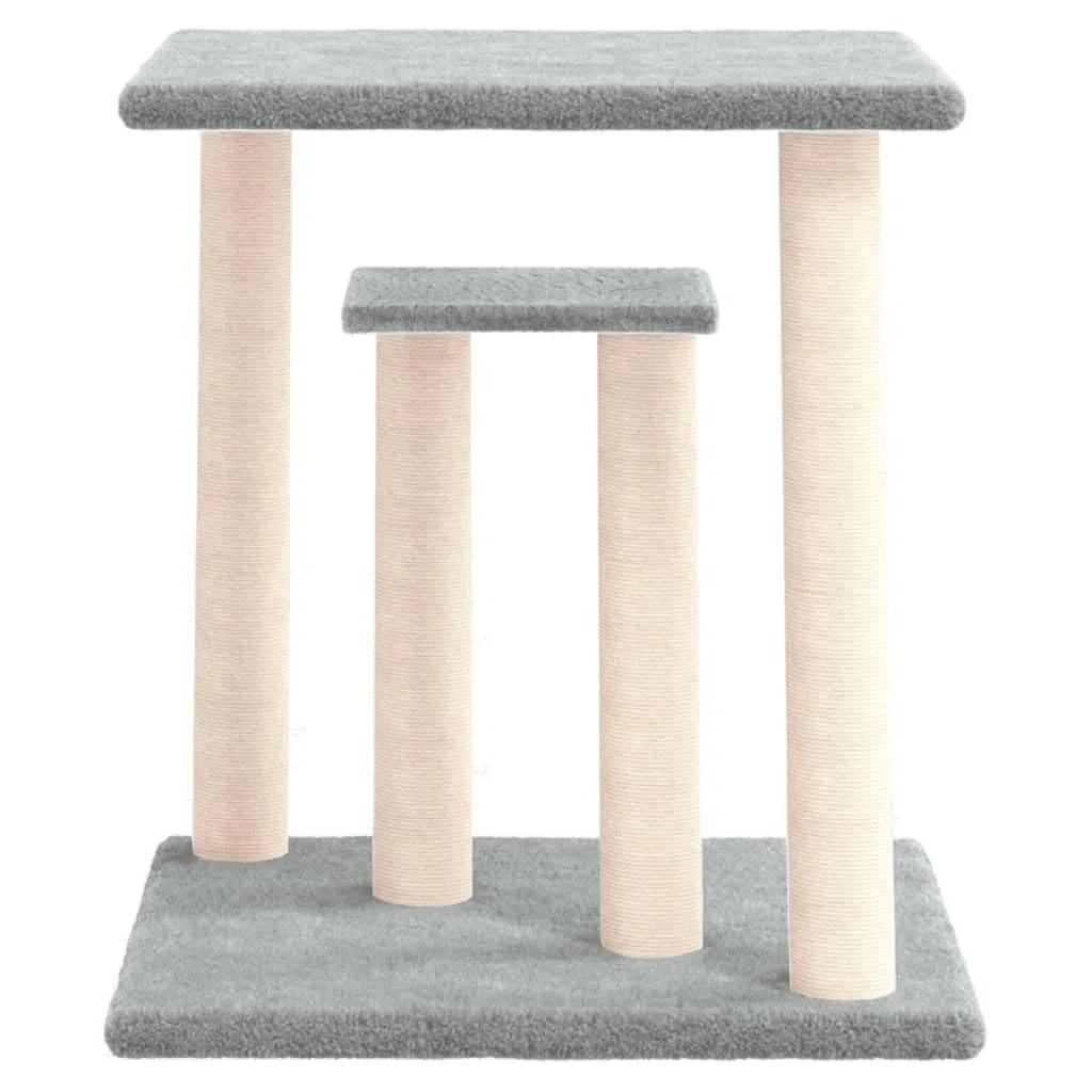 Postes rascadores para Gatos con Plataformas Gris Claro 50 cm, Rascador Gato, Arbol Rascador para Gatos, Gatos Accesorios, Torre Gatos, Arranhador para Gatos, Casa para Gatos