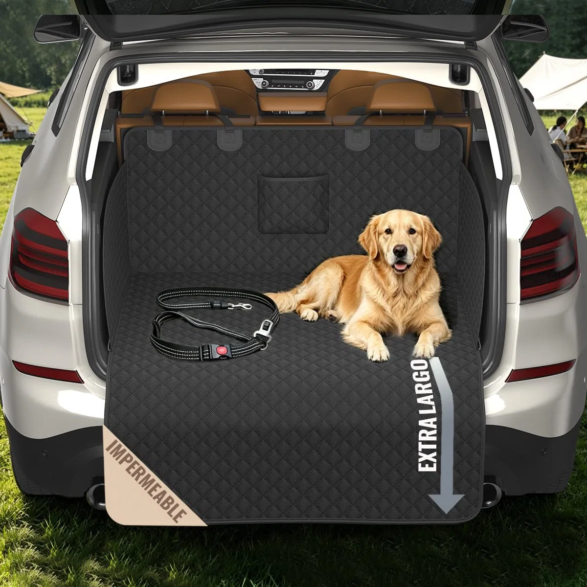 Protector para maletero de perro, manta para perros, acolchado con protección lateral y borde de carga, alfombrilla universal para maletero para perros es impermeable, resistente a los