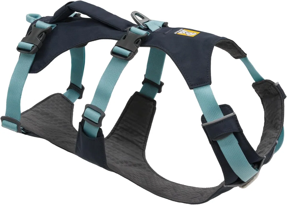 RUFFWEAR Arnés para Perro con asa, Flagline, Multiusos, Ligero, Ajustable, cómodo, para Caminar, 3 Puntos de fijación de Plomo, Correa Reforzada y Anillo en V de Metal Fuerte