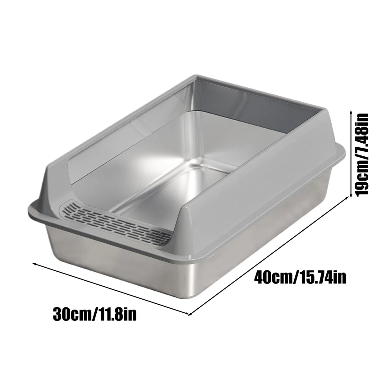 de para Gatos Bandeja con para Mascotas Antisalpicaduras | Bandeja para Gatos Antisalpicaduras Semicerrada con Recogedor para Dormitorio, Apartamento, Salón