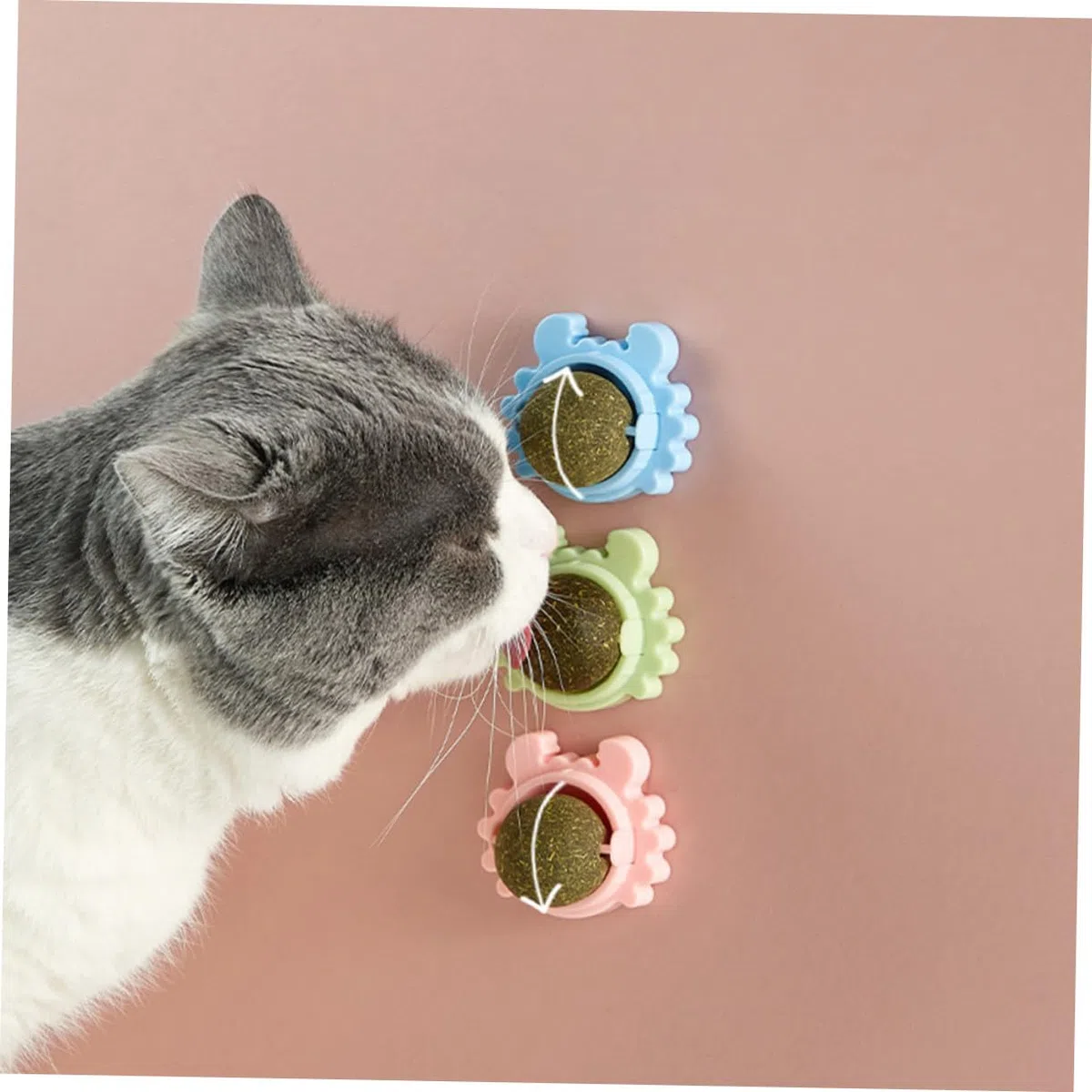 DOITOOL 9piezas Juguete Interactivo para Gatos De De Catnip para Limpiar Dientes y para Mantener El Interés Salud De Tu Mascota