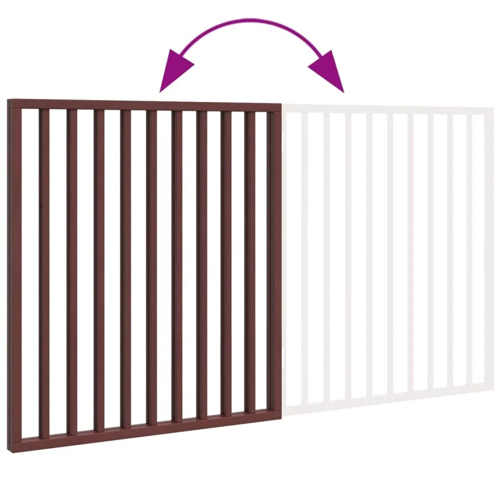2 piezas de portería plegable marrón 160 cm madera de álamo independiente para perros pequeños y medianos perros cachorros protección seguridad limitación entrenamiento salón