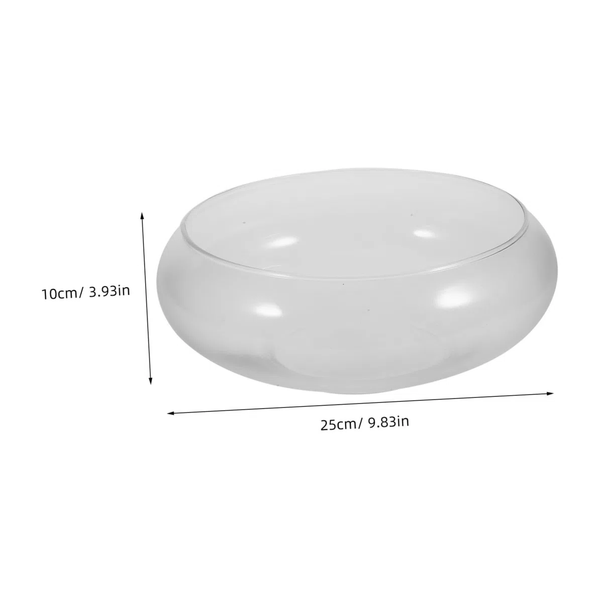 SUPVOX Pecera Redonda Transparente de para Oficina Cuenco Decorativo Multifuncional para Peces y Hidropónicas Acuario Pequeño Caídas para Escritorio