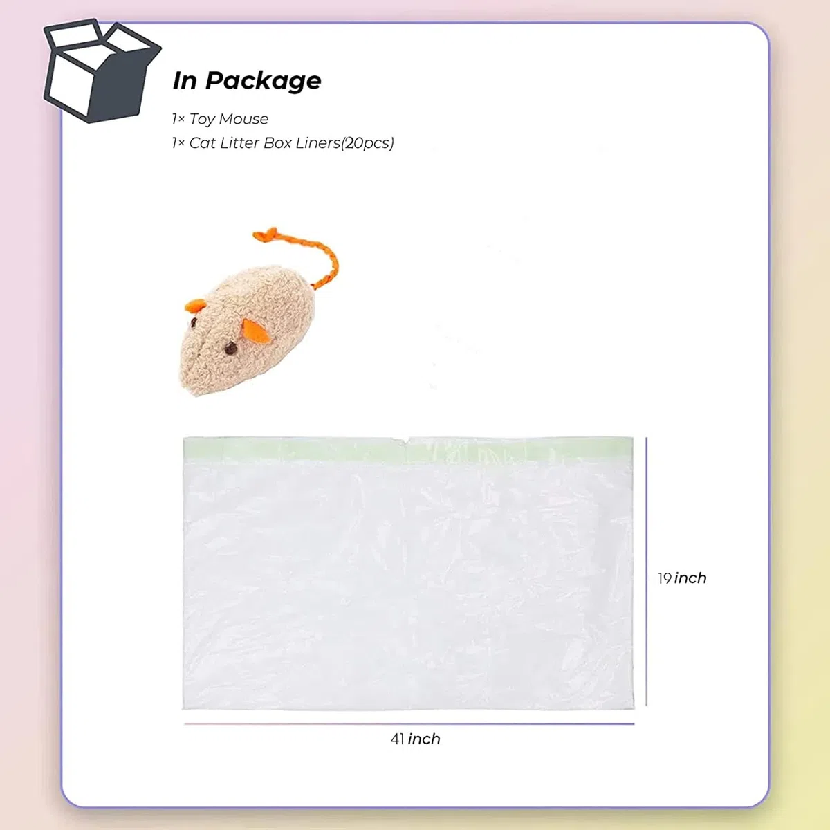 Bolsas de arena extra duraderas, de 20 unidades, de 41 x 19 x 4 mil, con cordón, para caja de arena de gatos, sin perfume