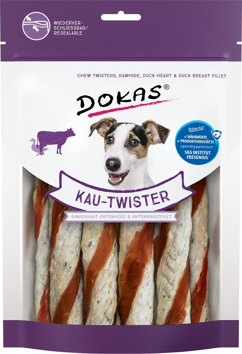 Dokas Bocadillo para Perros sin Cereales, Ideal como recompensa, 200 g (9 Unidades)