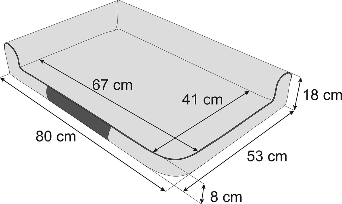 Cama para perros, sofá para perros, cojín para perros, espacio de descanso, colchón, caseta para perros, cesta para perros, accesorio para perros, 80 x 53 cm