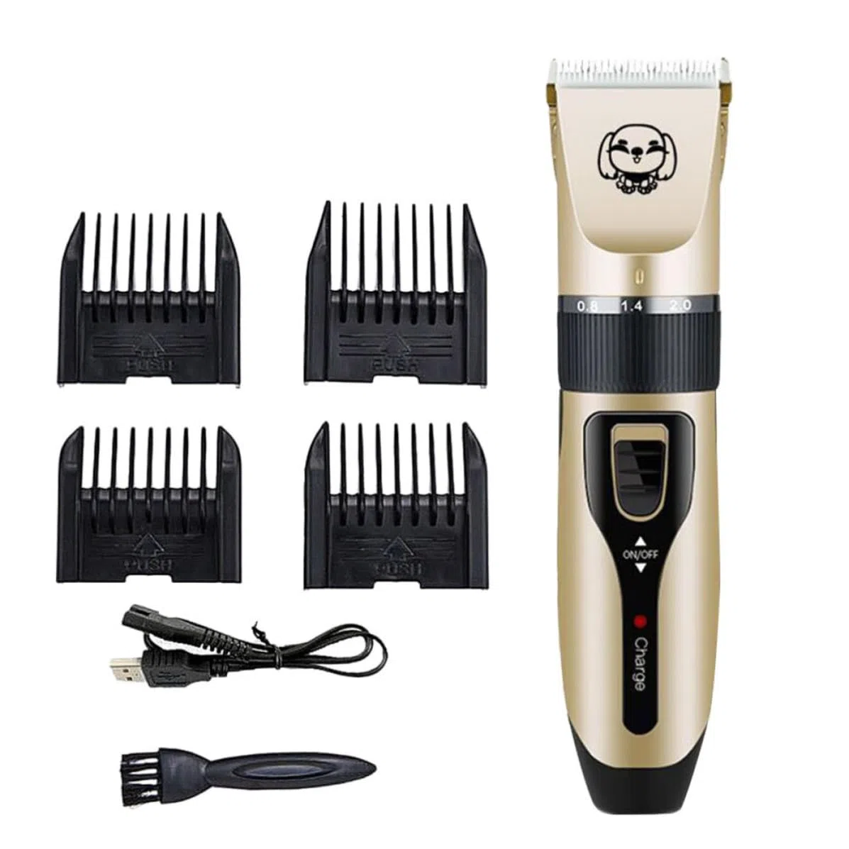 GALPADA Recortadora de Pelo para Perros y Mascotas con Corte Delicado, sin Ruido de Trabajo, Batería de 1200 Mah, Material Abs y Cerámica para Aseo Profesional en Casa