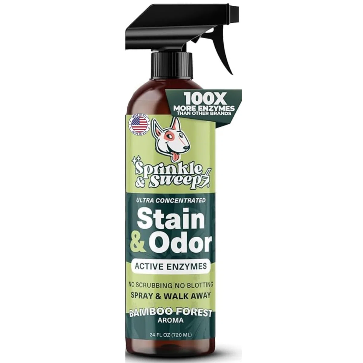 Spray limpiador enzimático de enzimas para gatos y perros, eliminador de manchas y olores de orina para gatos y perros, limpiador enzimático de alfombras para mascotas, limpiador enzimático de enzimas
