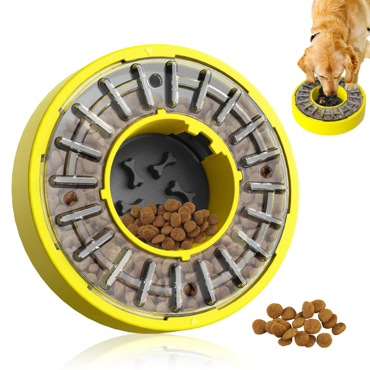Juguete de rompecabezas para perros, cuencos de alimentación lenta para perros, dispensador de comida para perros, juguetes interactivos para perros, juguetes de rompecabezas para estimulación