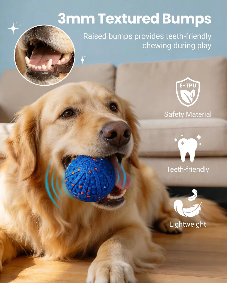 Juguetes interactivos para perros, juguete de bola rodante automática con golpes amigables con los dientes, control remoto, 3 modos de movimiento, bola recargable para perros con material ETPU, IP67