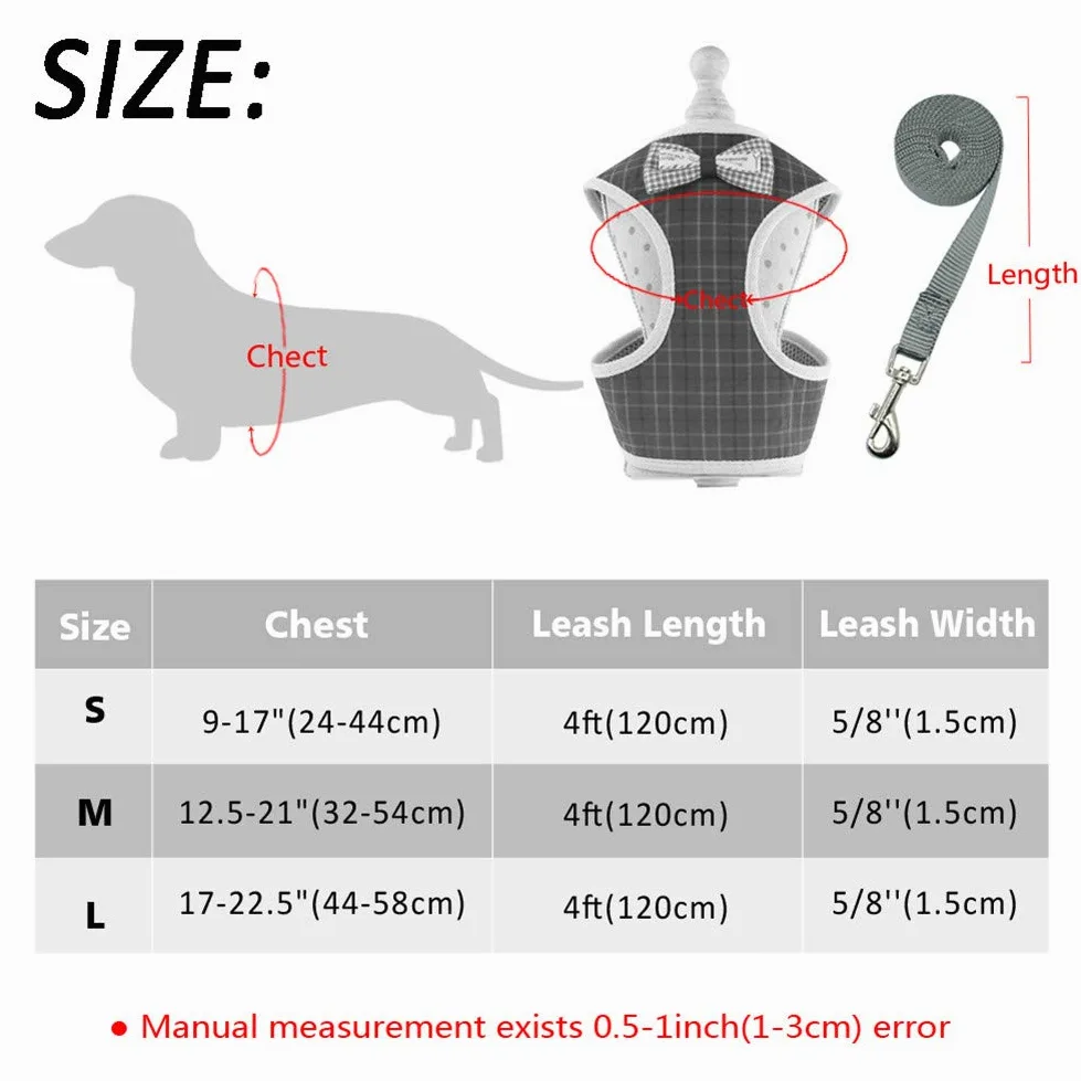 SOCHII Lindo juego de arnés y correa para gatos, malla de nailon, arnés para cachorros, collar de gato, chaleco para gatos pequeños, perros, gatitos, suministros para mascotas, 1 M
