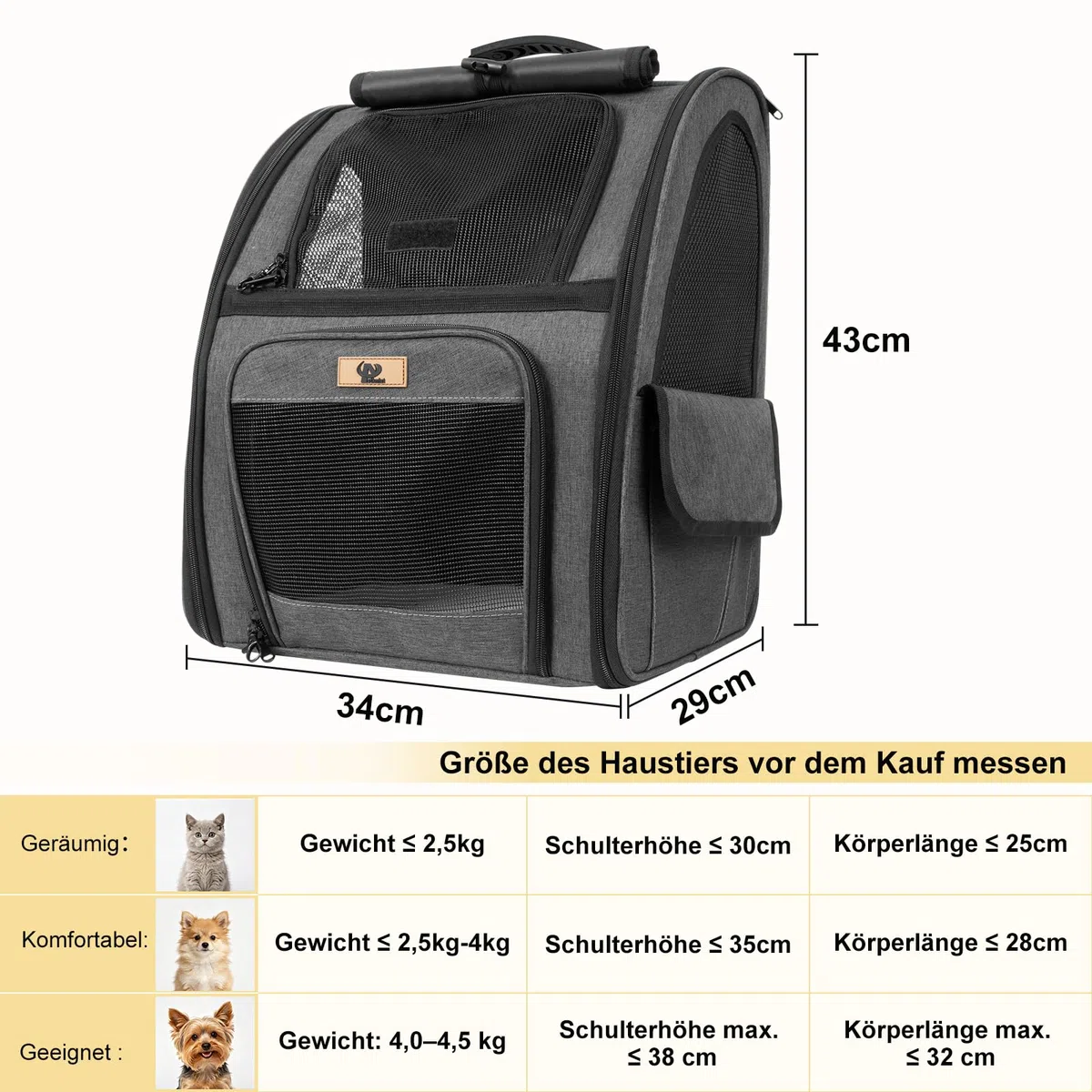 Aystkniet Mochila para perros y gatos con ventilación completa de 270° y entrada de 3 niveles, bolsa plegable para mascotas con cortina de privacidad y soporte para maleta, para senderismo al aire