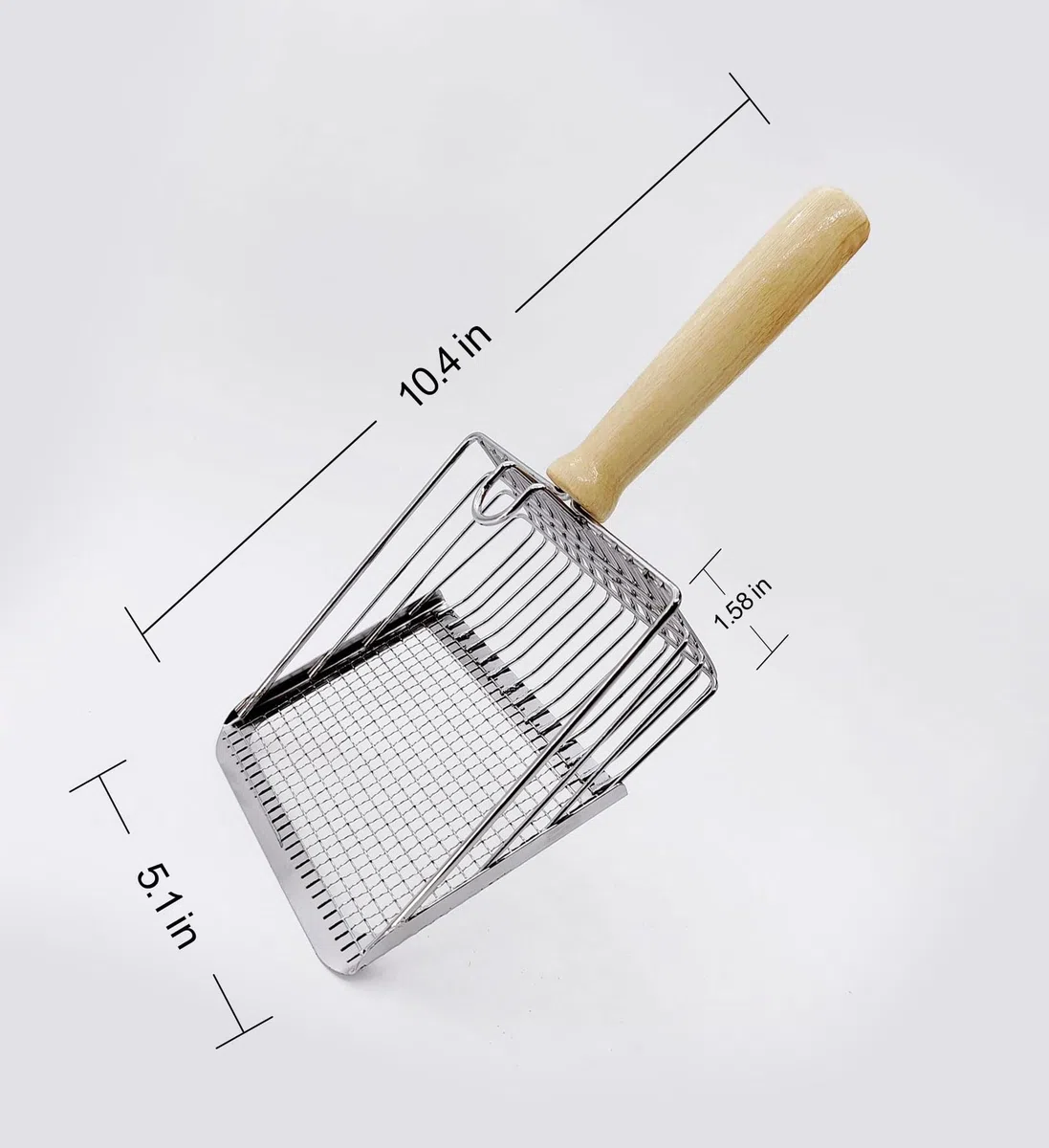 Cuchara de arena para gatos, pala de arena para gatos, de aleación de aluminio, recolector de arena para gatos, duradero y fácil de limpiar, diseño ergonómico, adecuado para caja de arena
