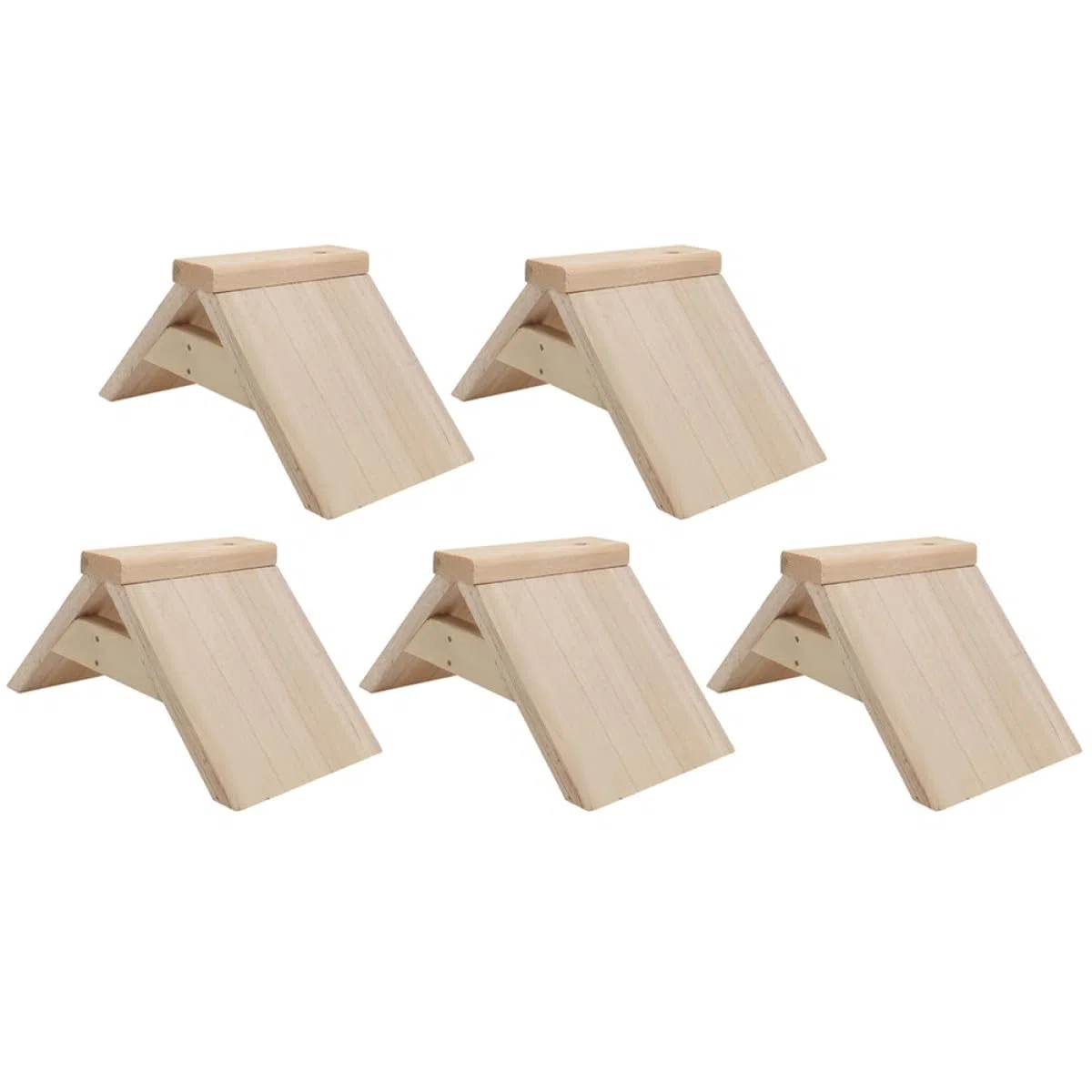 SHINEOFI Perchas y Khaki de Madera Jaulas de Pájaros para Parque para Mascotas Soporte para Loros y Aves Juguete Masticable Pack de 5 Unidades