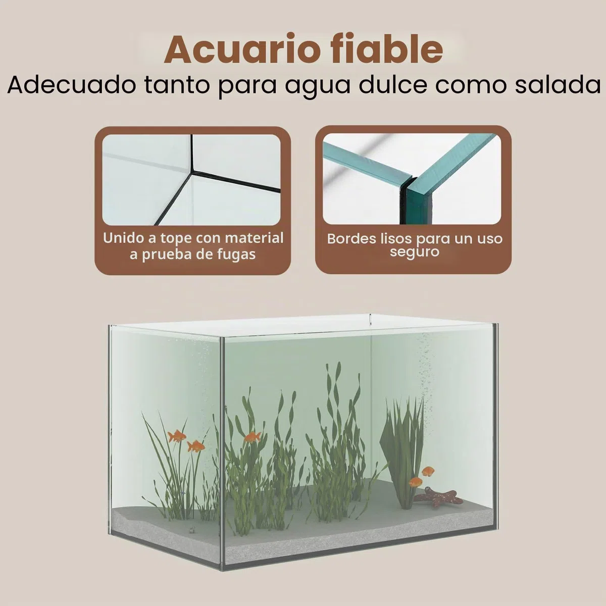 vidaXL Acuario con Almacenamiento Transparente 40 x 25 x 25 cm Cristal, Acuario exhibidor, Tanque de Vidrio Moderno, pecera panorámica, para Interiores y Exteriores