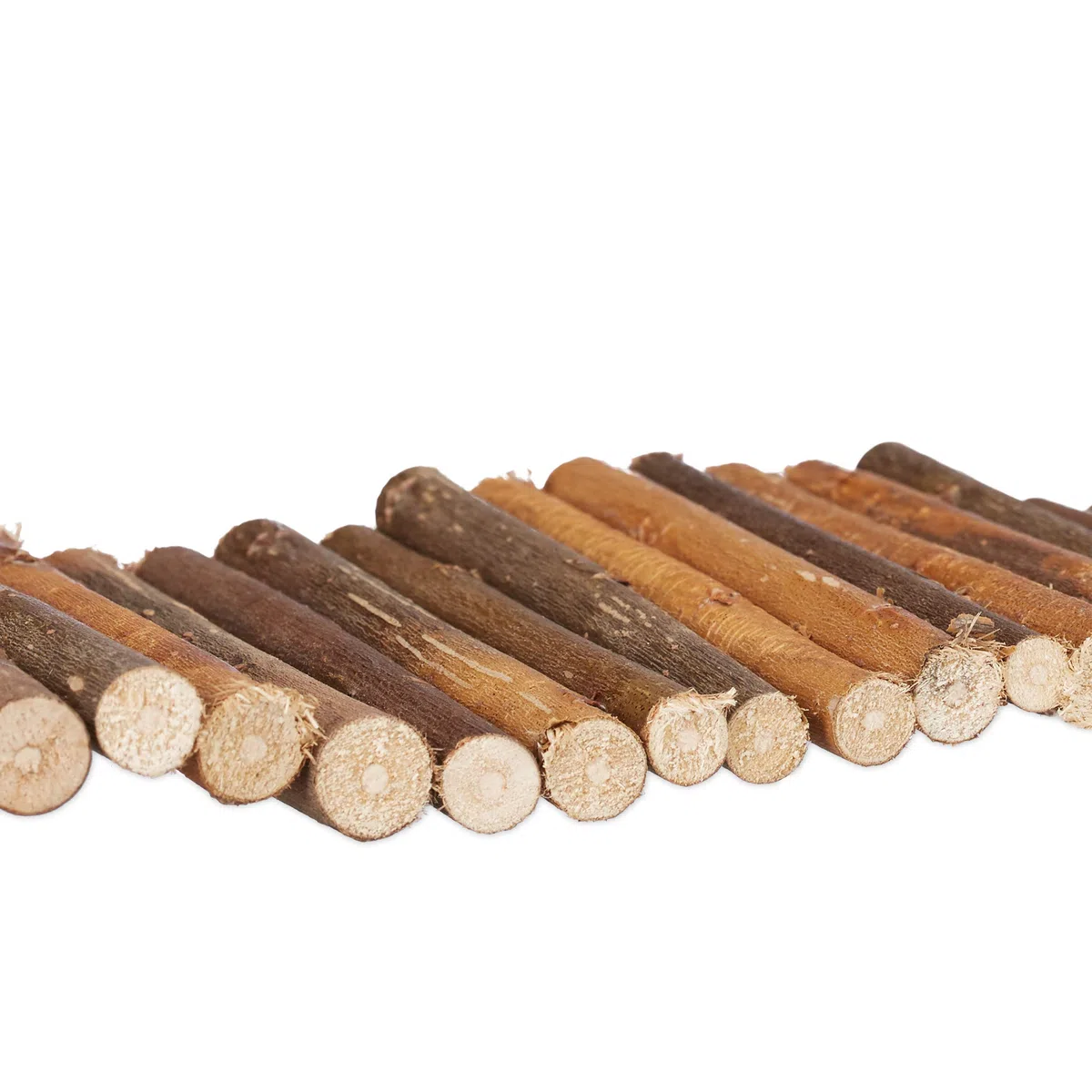 Relaxdays - Puente de Madera para roedor, Lote de 10, Flexible, Ojales para Colgar, Escala Jaula, pájaros, Chima, HLP, 1,5 x 55 x 10 cm, Naturaleza